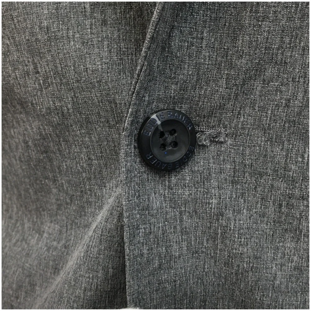EDDIE BAUER Mens Performance Blazer‎ Sport Coat Casual Jacket Size 48T Gray Suit